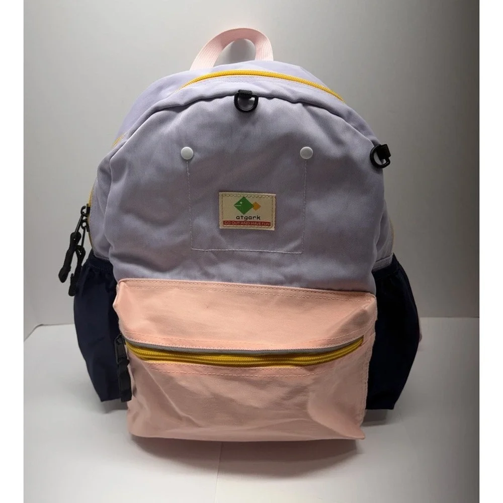 Atgark Child's Backpack Pink Book Bag Hiking Camp Sports Water Bottle Holder